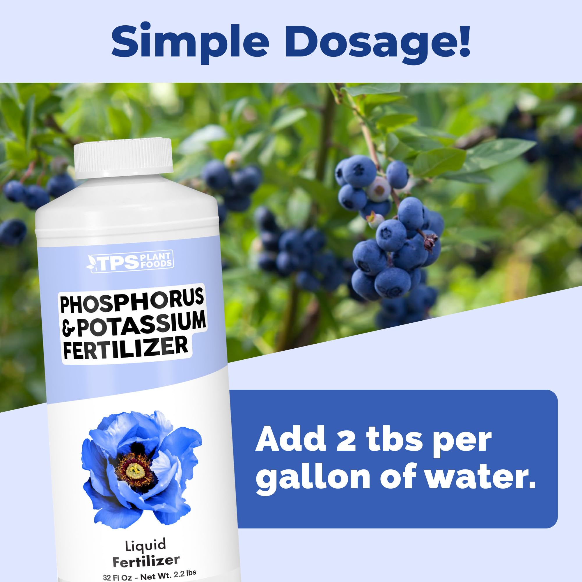 TPS NUTRIENTS Liquid Bloom Fertilizer in a garden setting