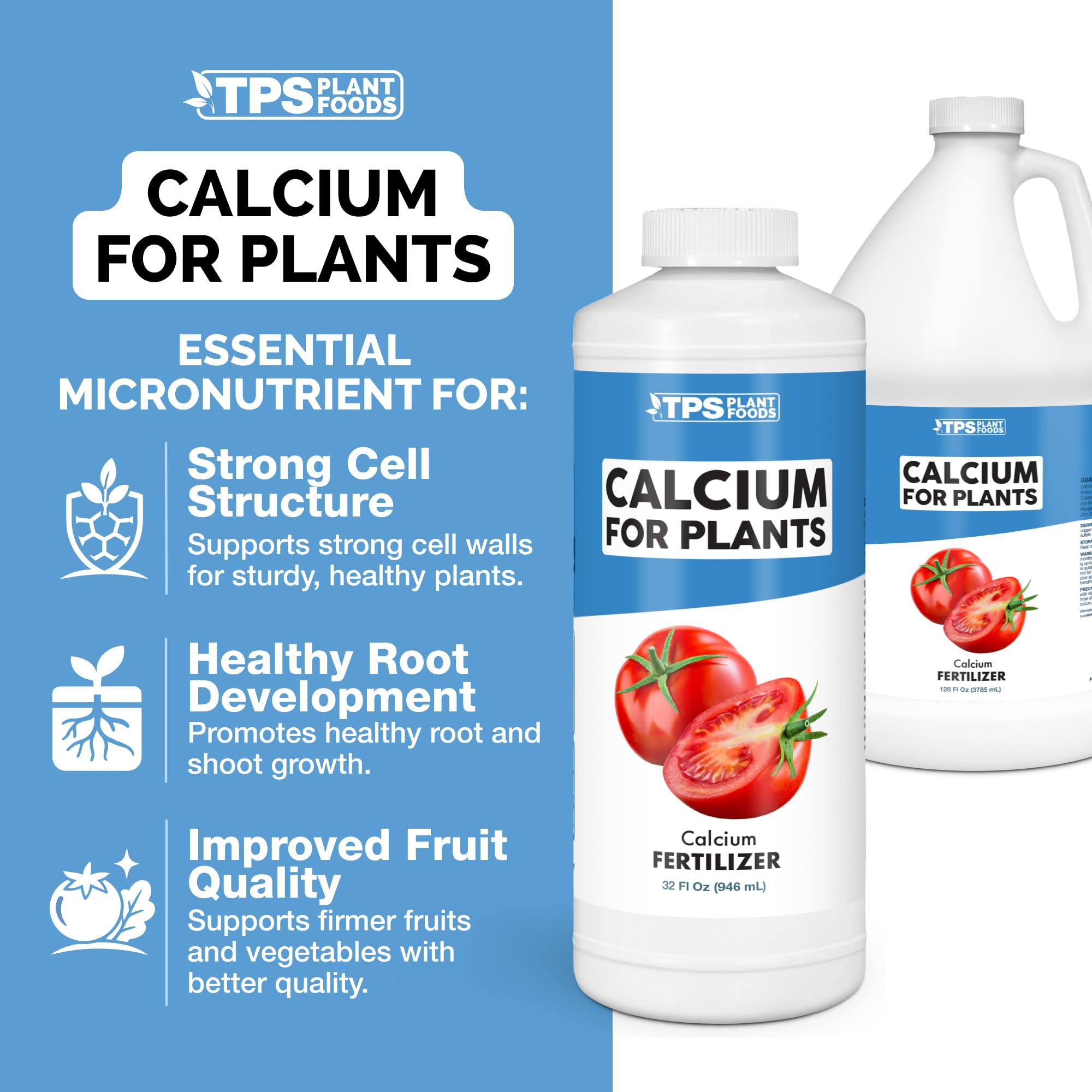 TPS NUTRIENTS Liquid Calcium 8 oz side view
