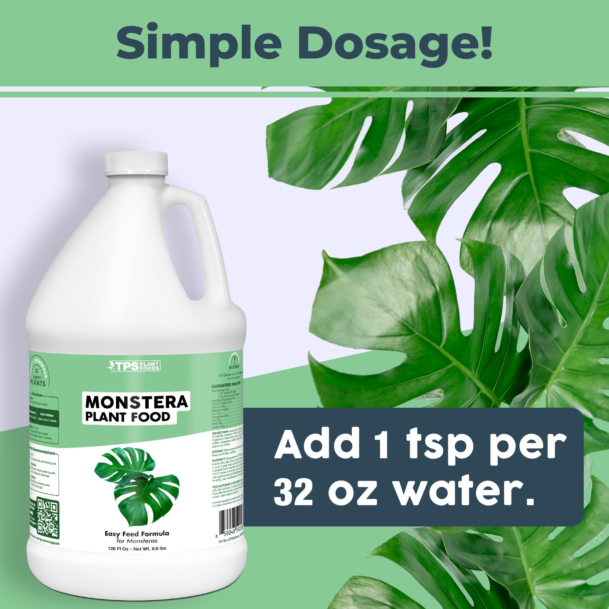 TPS NUTRIENTS Monstera Plant Food in use with indoor plants