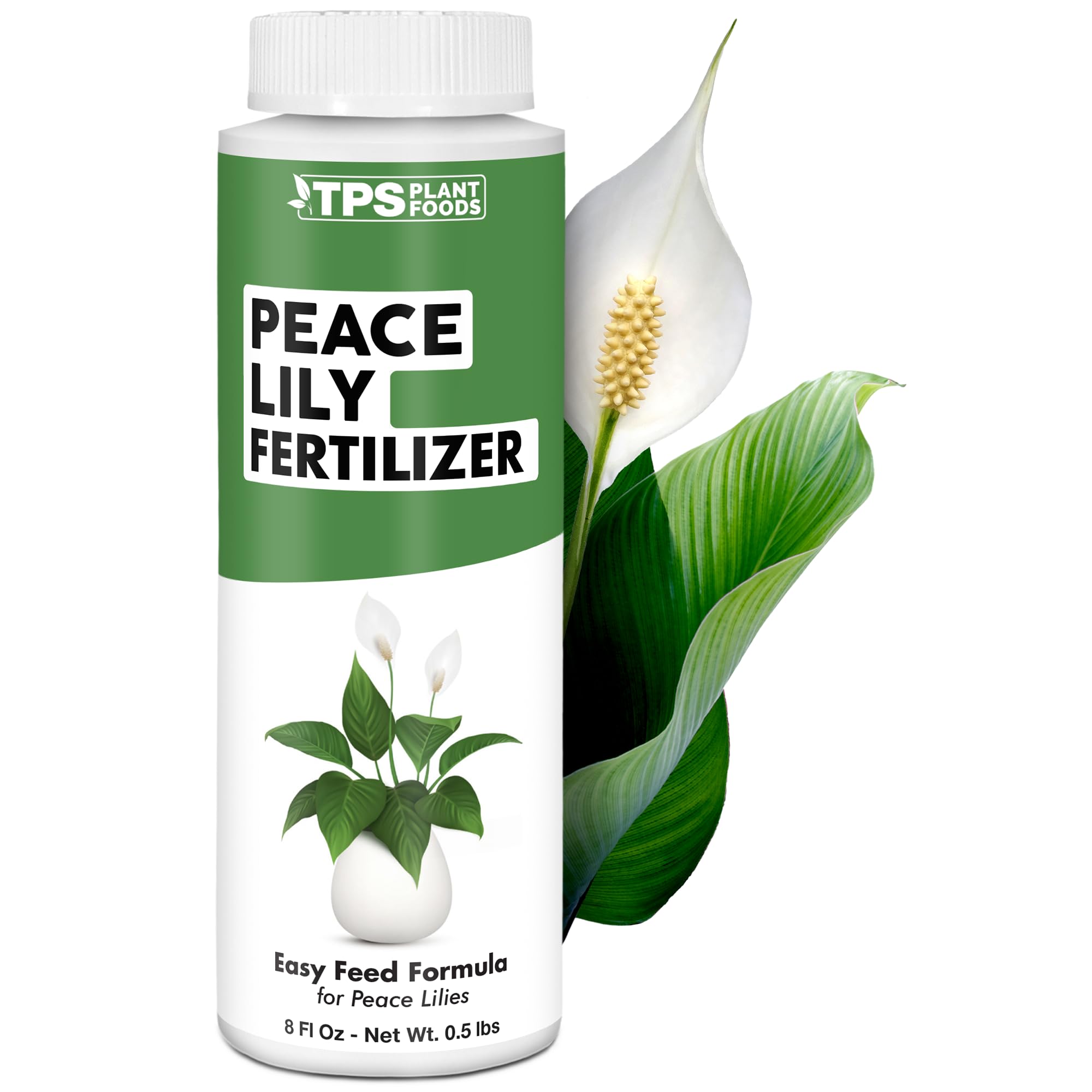 TPS NUTRIENTS Peace Lily Fertilizer 8 oz liquid plant food front view