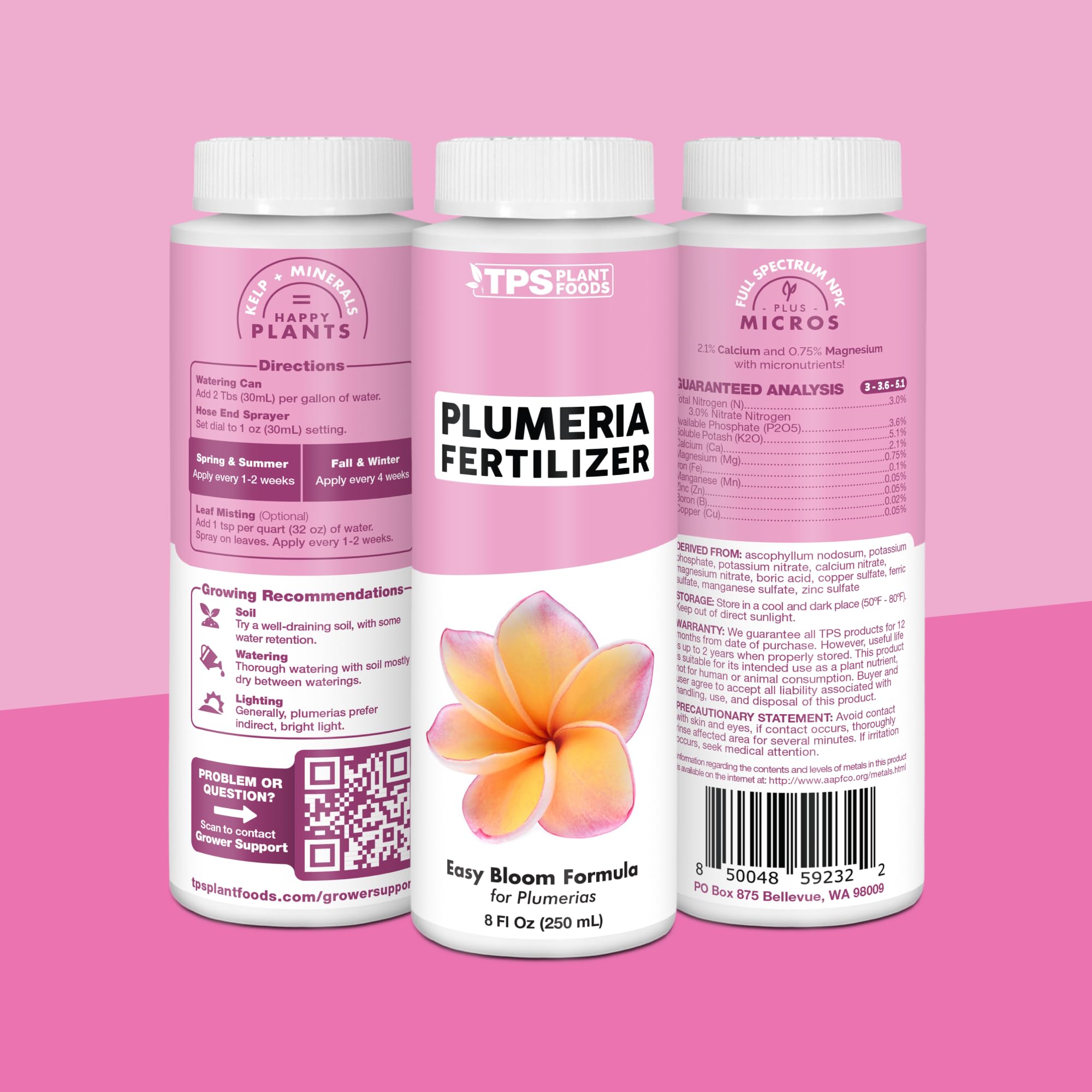 TPS NUTRIENTS Plumeria Fertilizer packaging dimensions