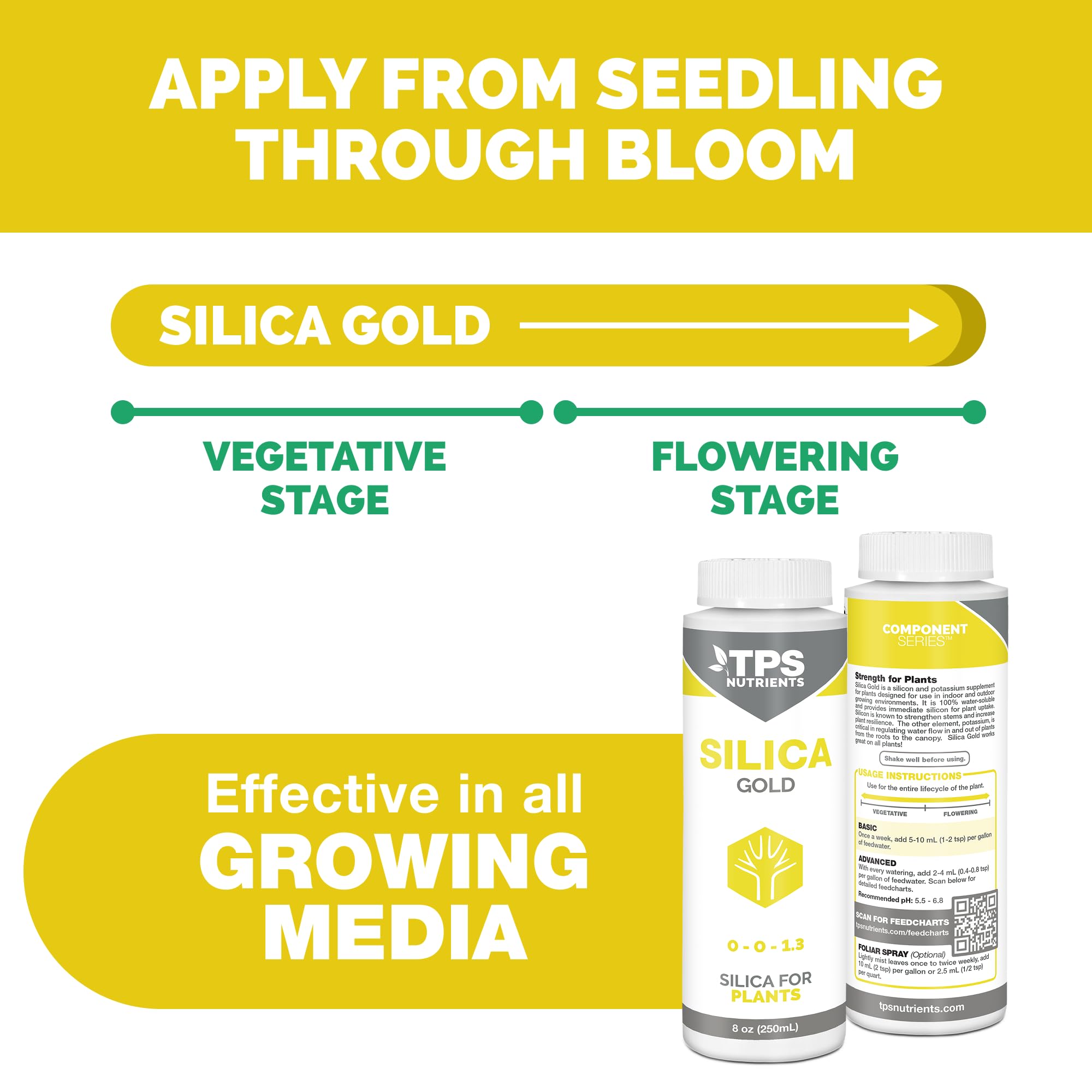 TPS NUTRIENTS Silica Gold liquid nutrient in a garden setting