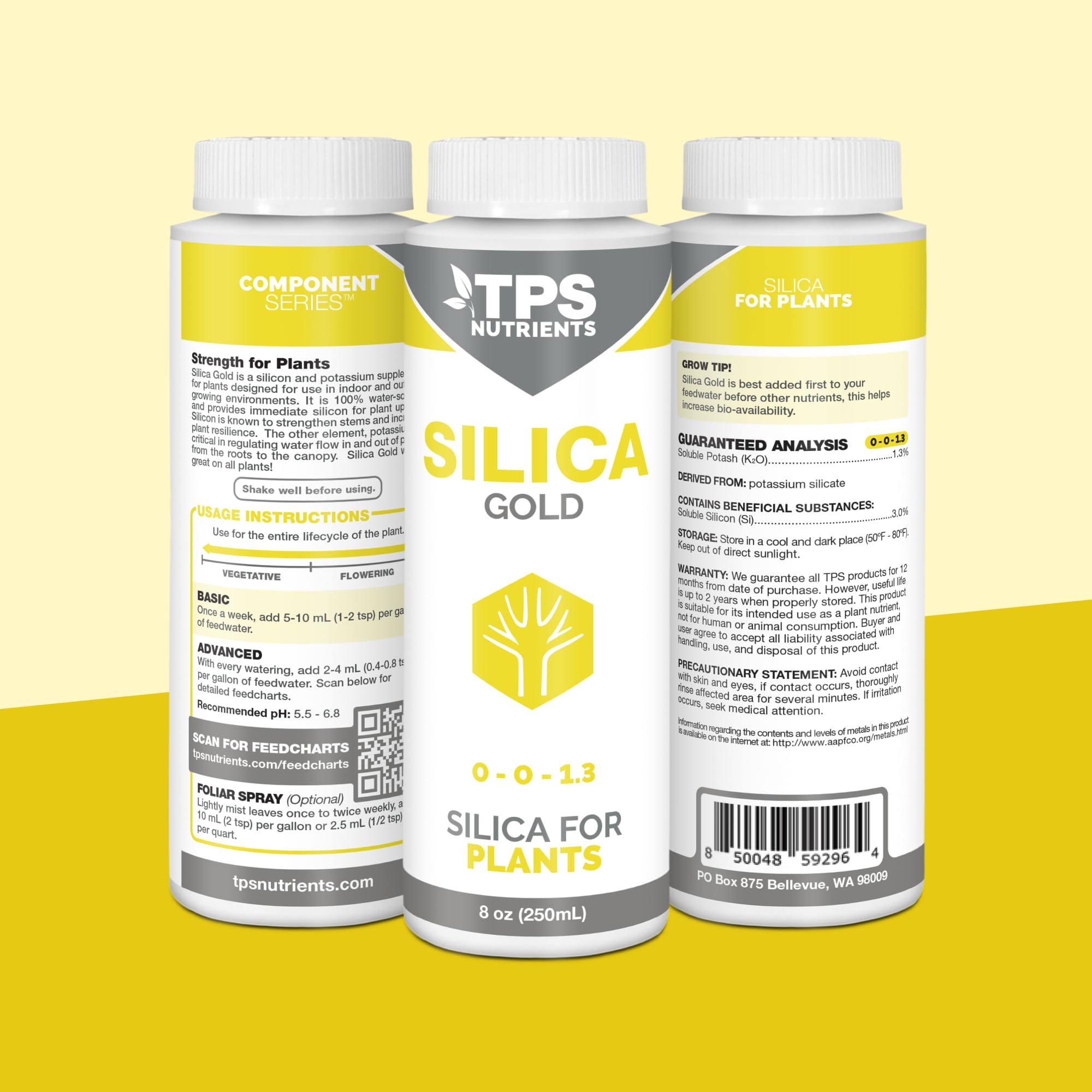 TPS NUTRIENTS Silica Gold nutrient application in a hydroponic system