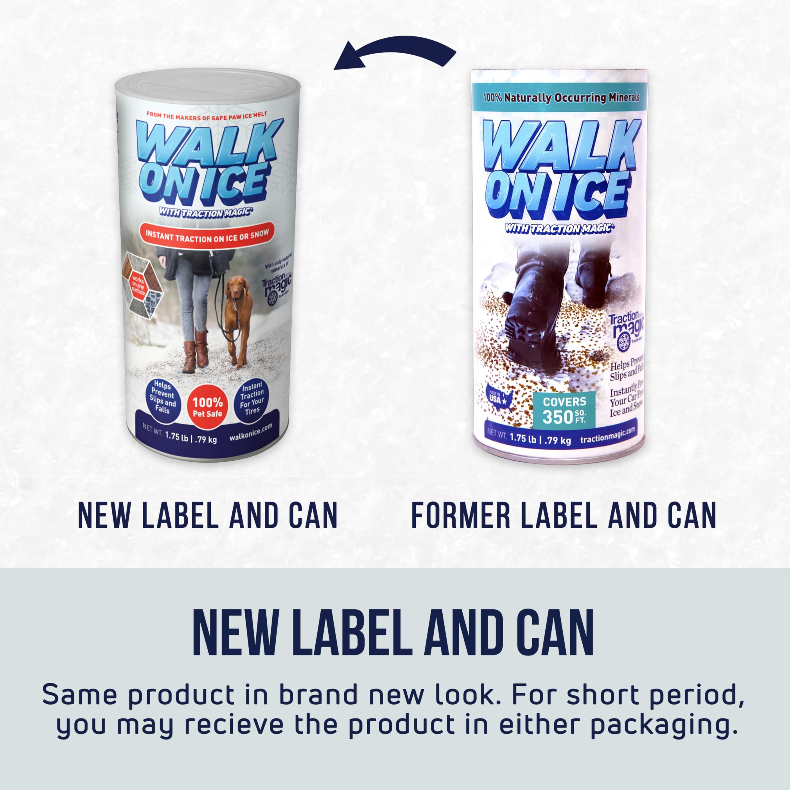 Traction Magic 1.75 lb CAN side view showing label
