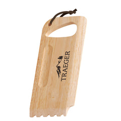 Traeger Wooden Grill Scraper front view, solid hardwood