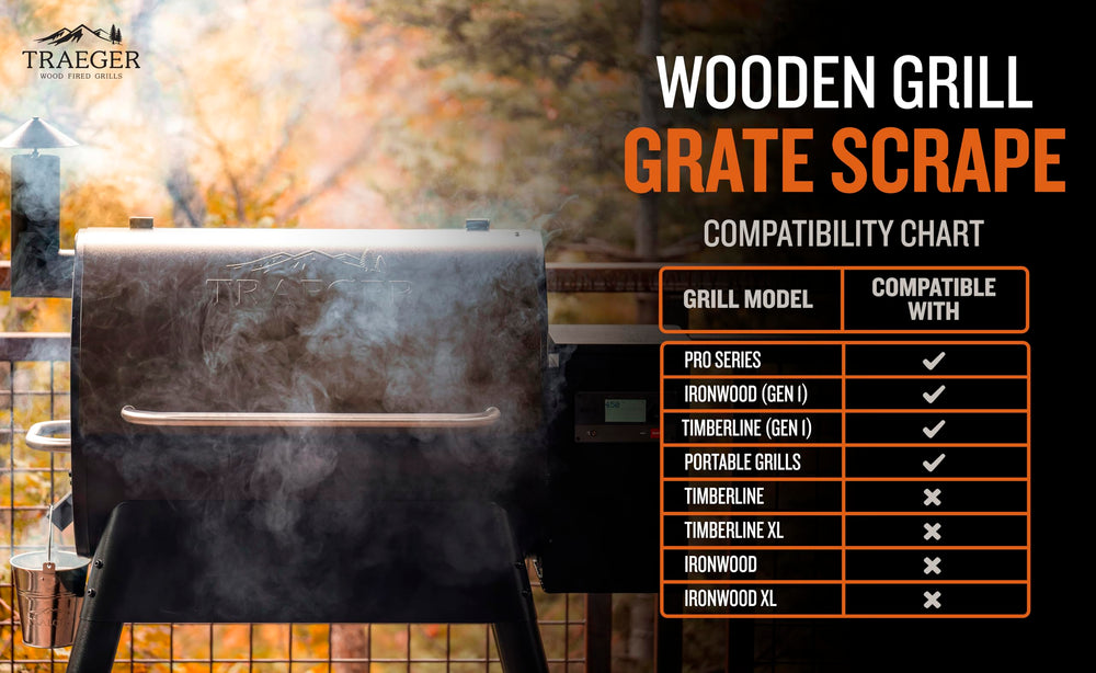 Traeger Wooden Grill Scraper packaging with product details