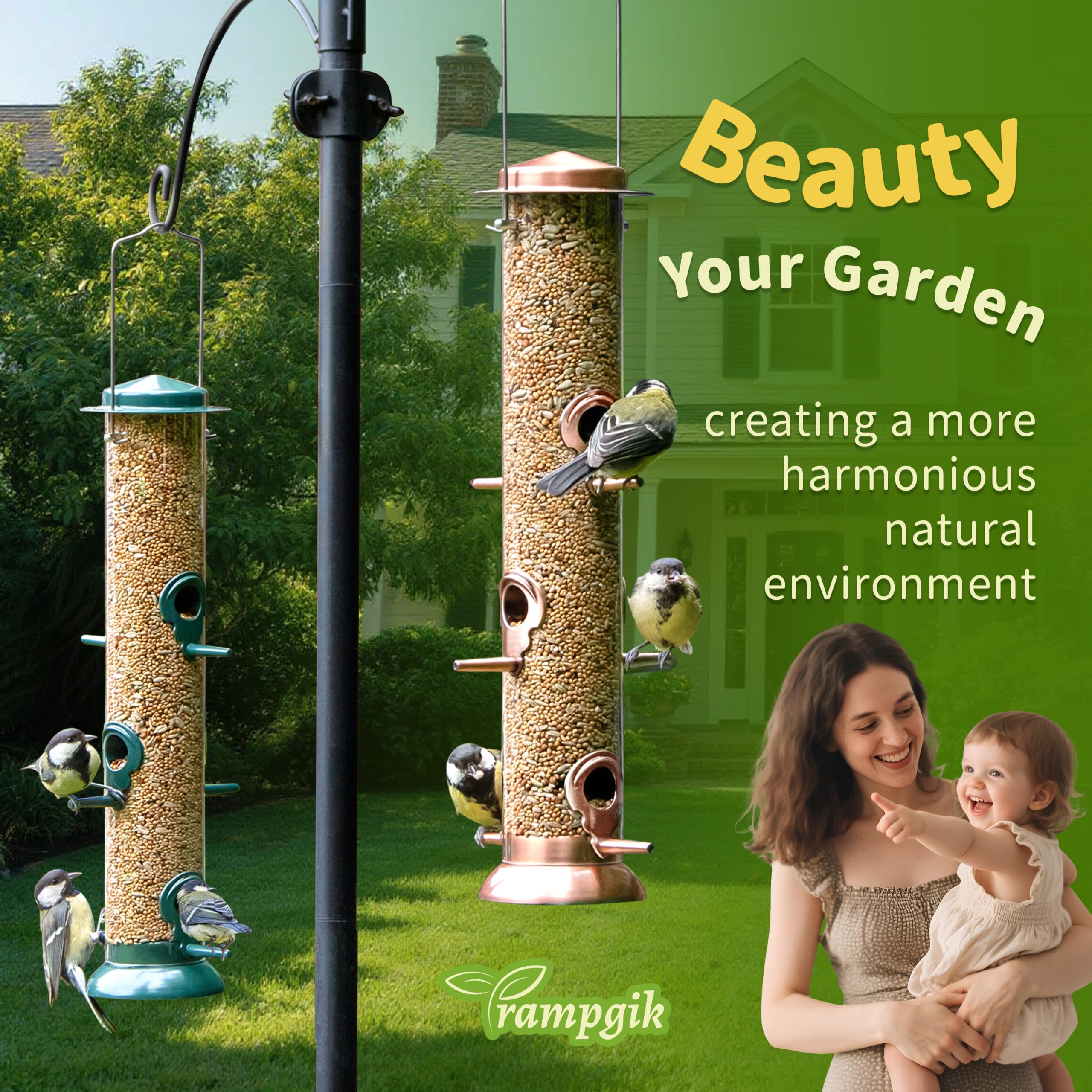 TrampgiK Bird Feeder dimensions and specifications