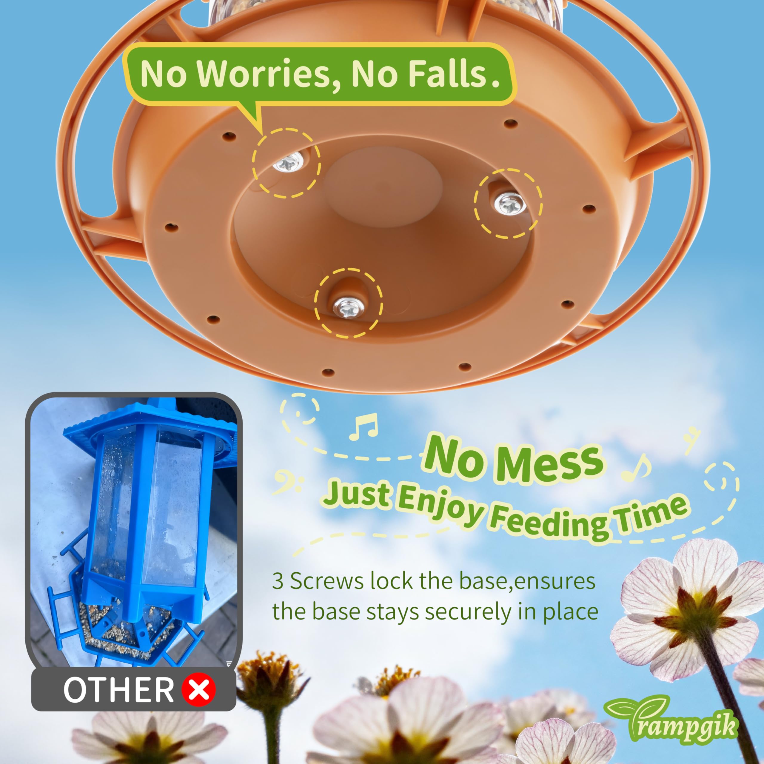 TrampgiK bird feeder in packaging showing pack of 2