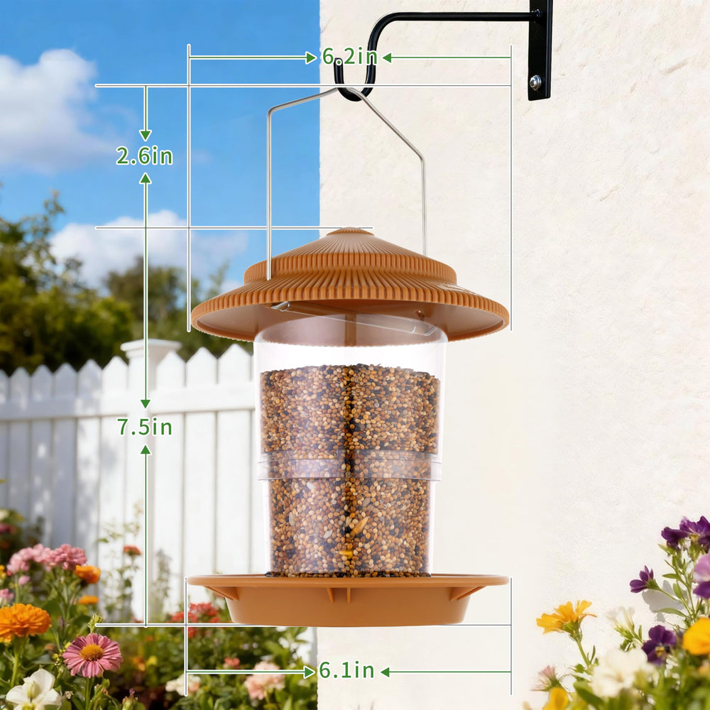TrampgiK bird feeder showing the metal hanger design