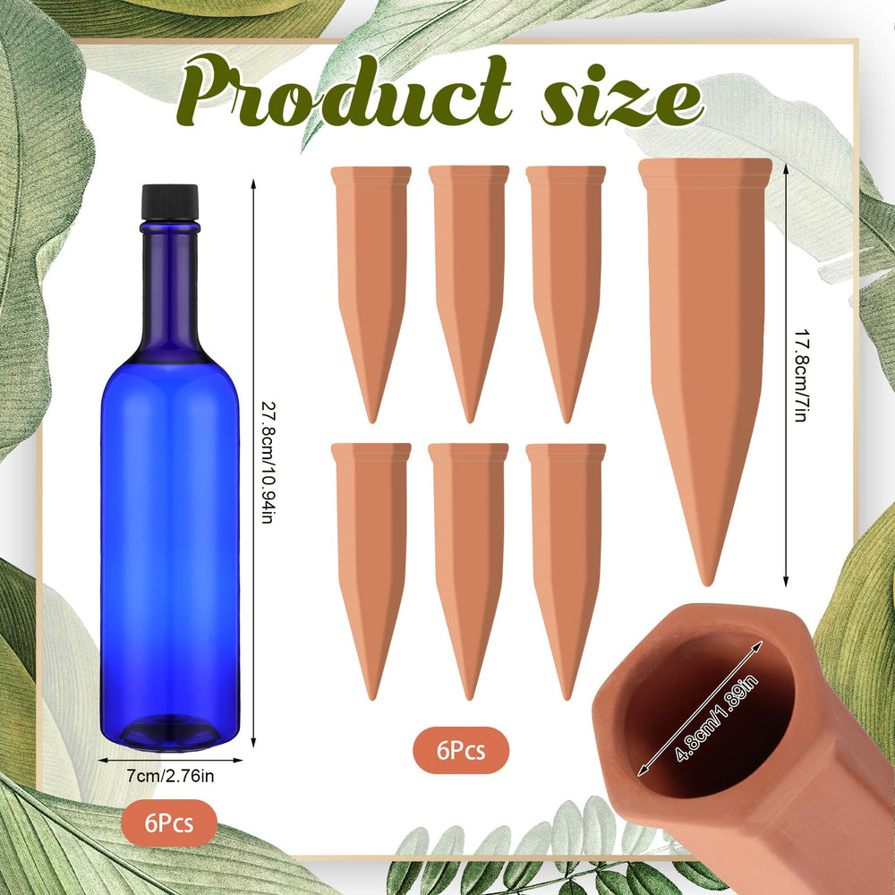 Translucent blue bottle for watering spike