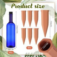 Translucent blue bottle for watering spike