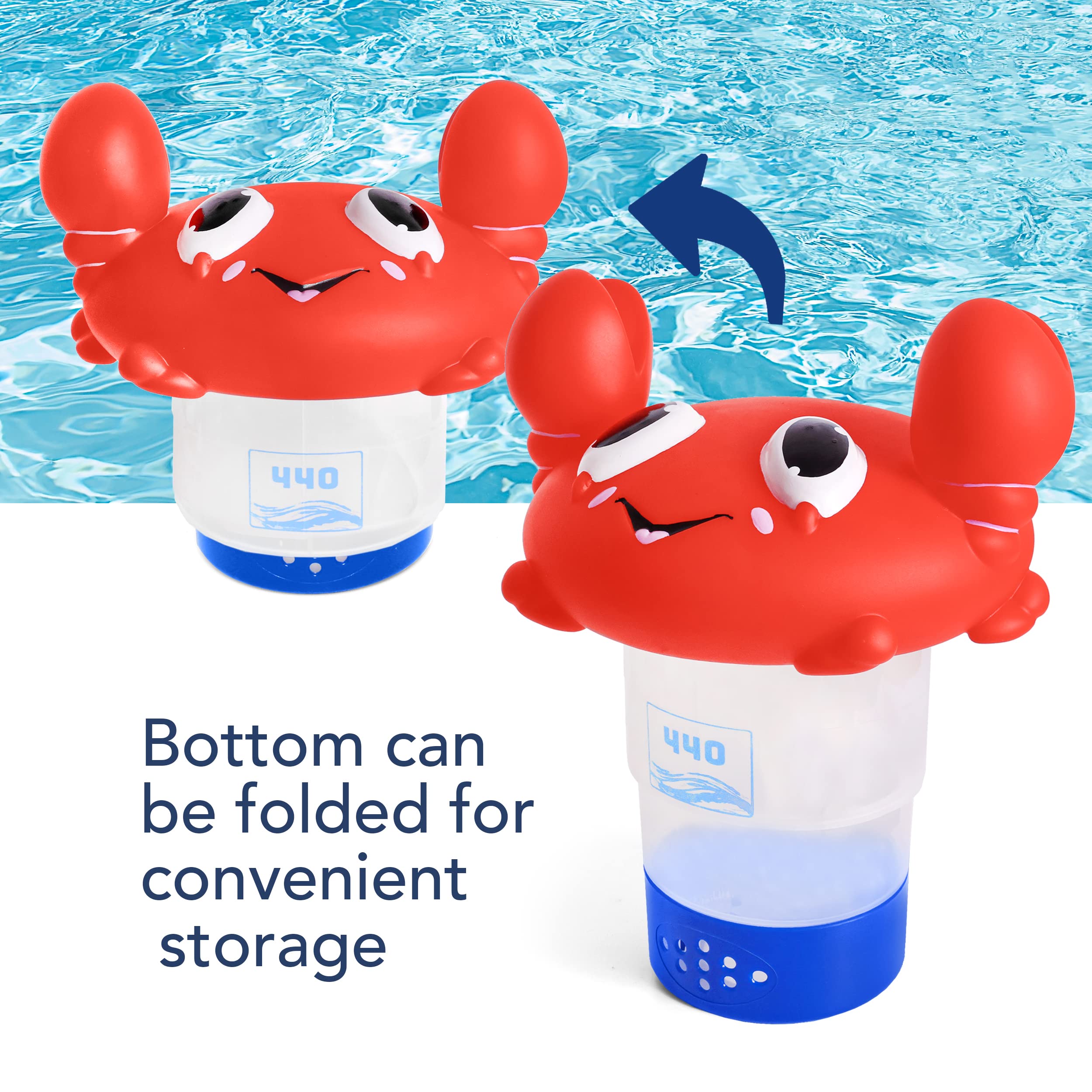 Transparent chamber view of 440 Crab Chlorine Floater