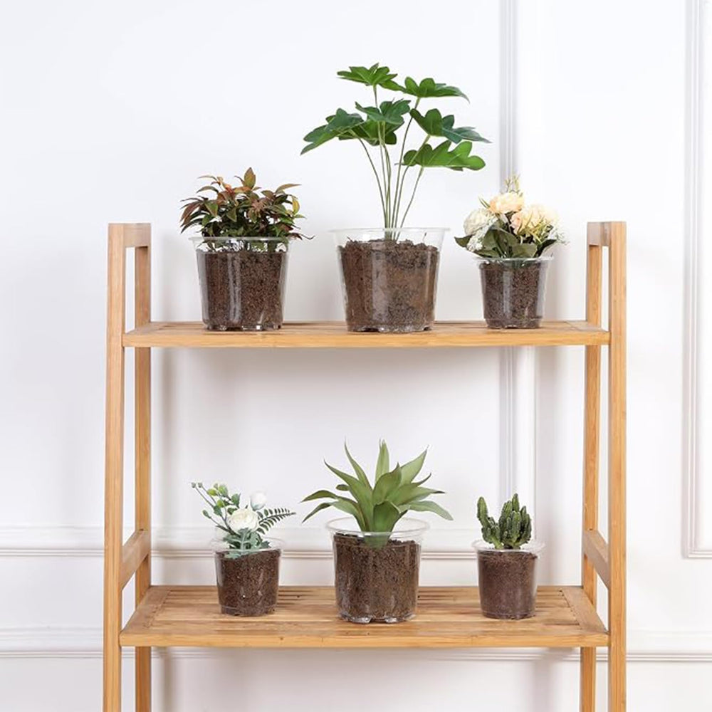 Transparent design of JERIA nursery pots showing roots