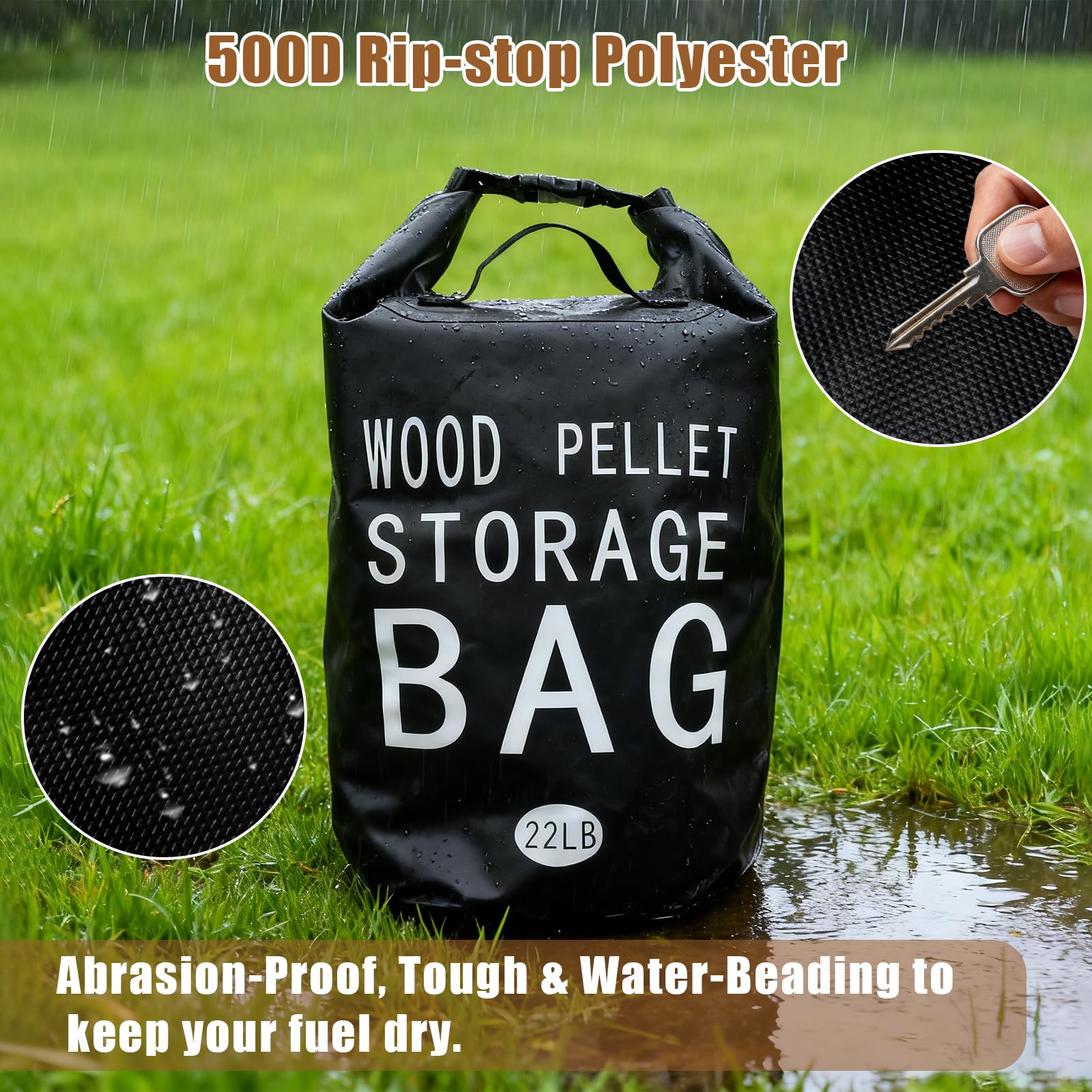 Transparent label pocket on YIBOBO storage bag with label paper