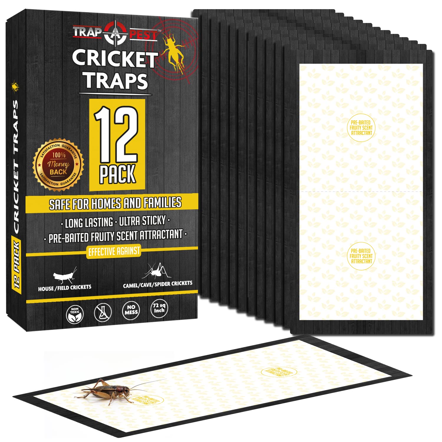 TRAP A PEST Extra Large Cricket Traps pack, showing front view