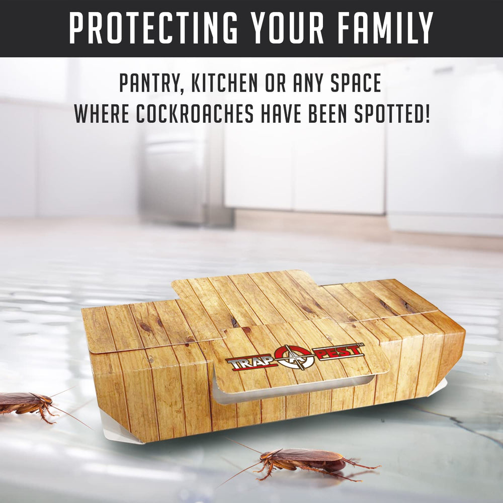 TRAP A PEST Sticky Indoor Roach Trap folded for use
