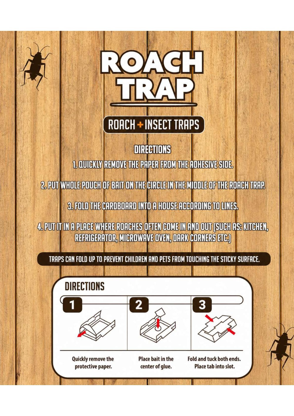 TRAP A PEST Sticky Indoor Roach Trap packaging details