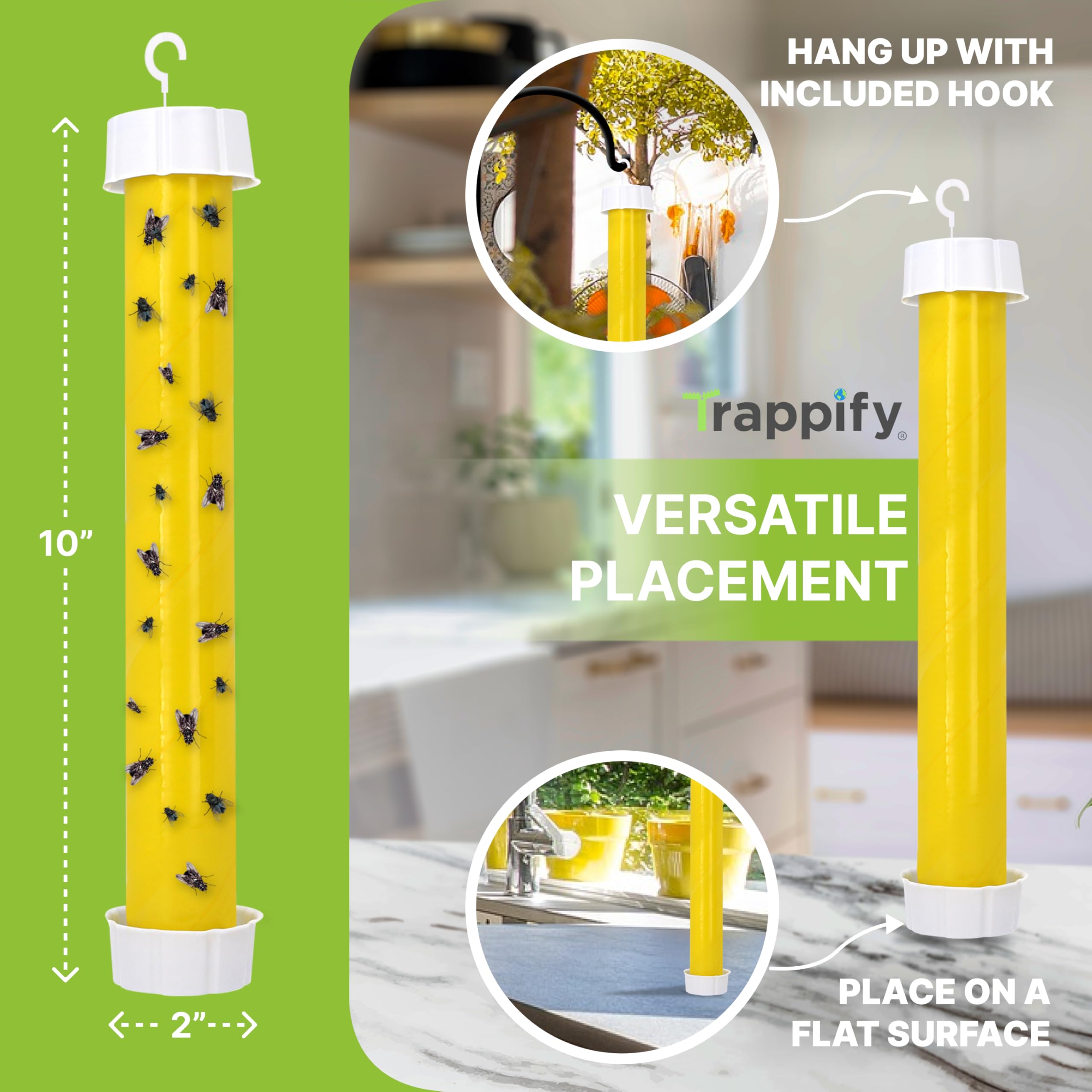 Trappify Hanging Fly Trap setup in a kitchen