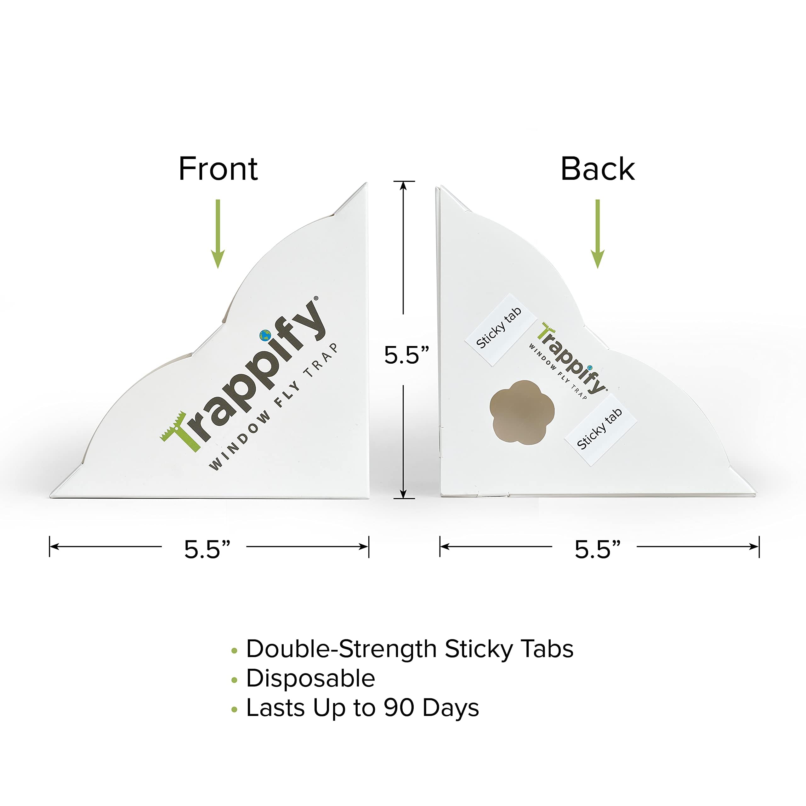 Trappify Window Corner Fly Trap with sticky panels displayed