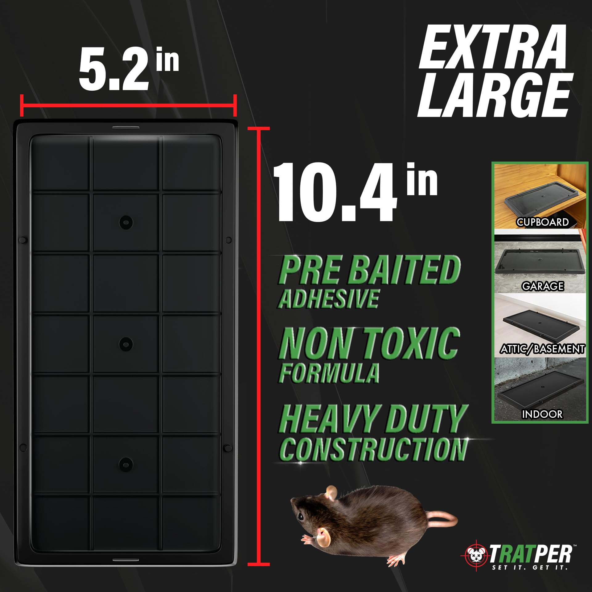 TRATPER Glue Trap with peanut butter scent close-up