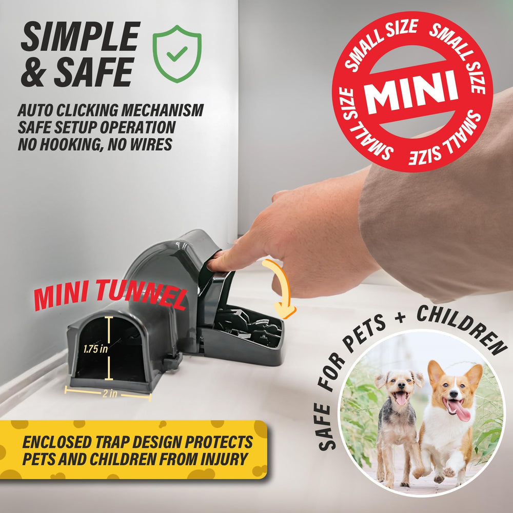 TRATPER Mouse Tunnel Trap in a discreet corner