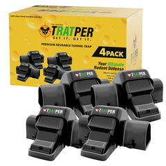 TRATPER Rat and Chipmunk Trap front view, black