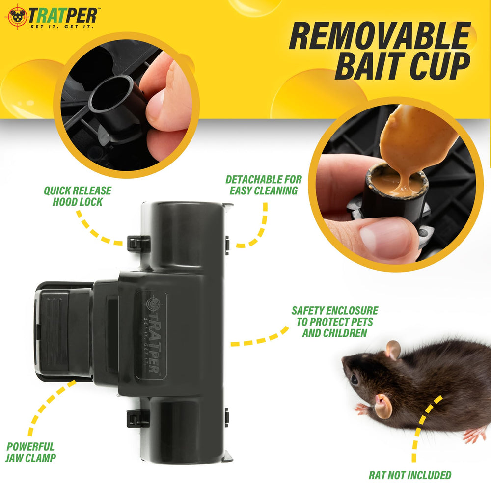 TRATPER Rat Trap open showing dual tunneled design