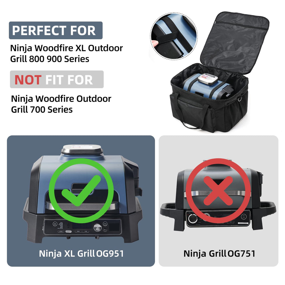 TRAVELIT Grill Carry Bag for Ninja Woodfire XL Grill, side view