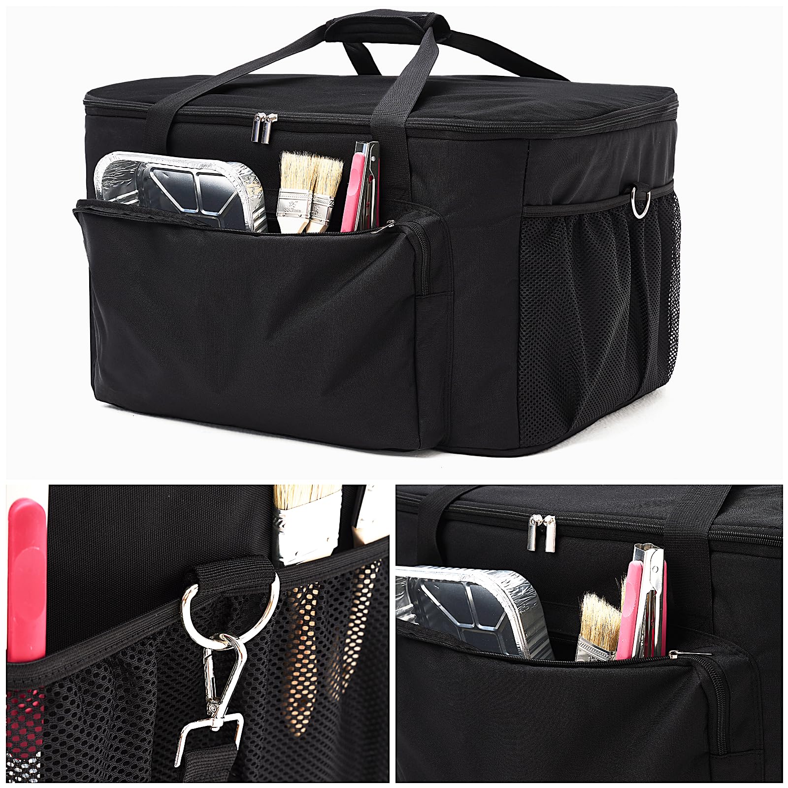 TRAVELIT Grill Carry Bag stored in a garage