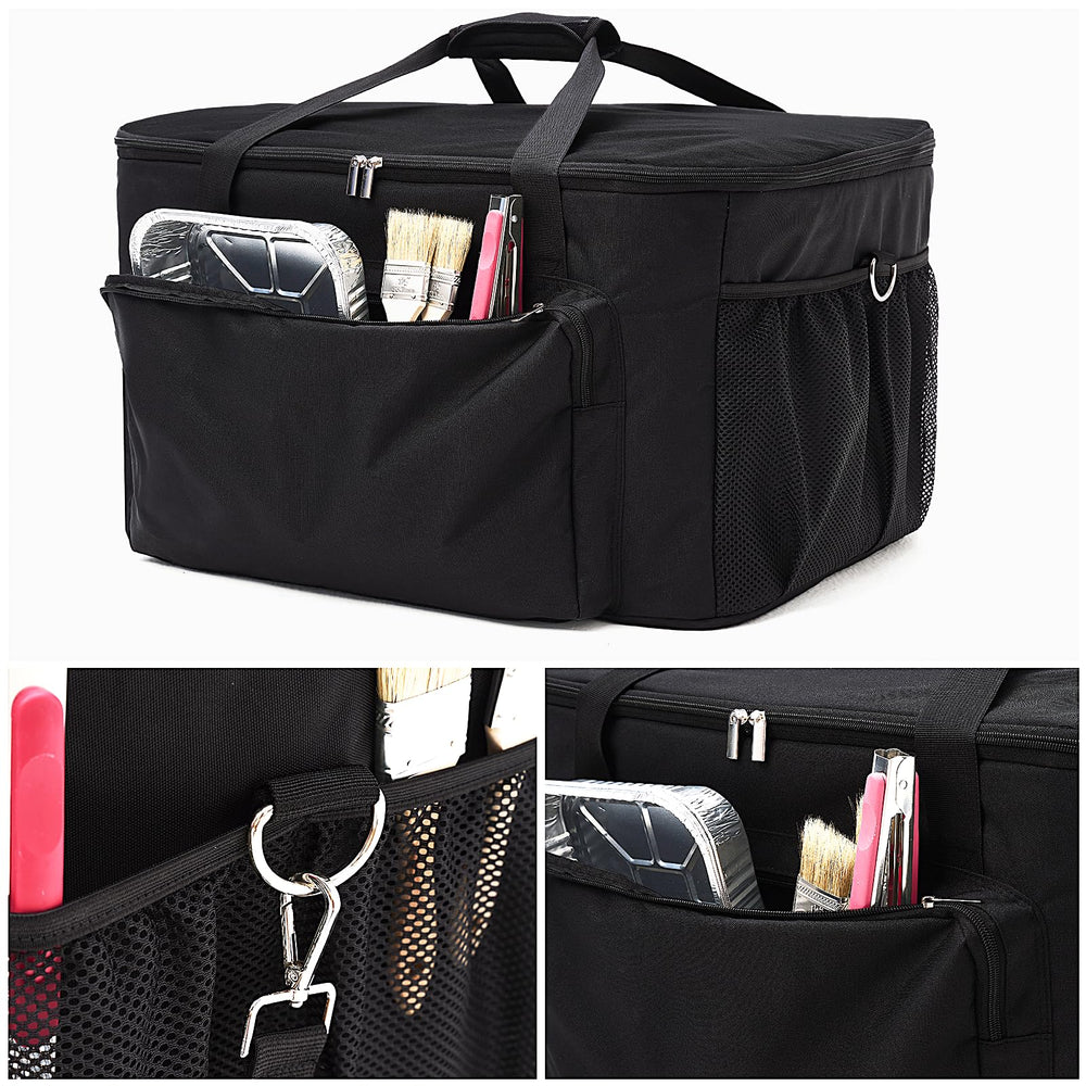 TRAVELIT Grill Carry Bag stored in a garage