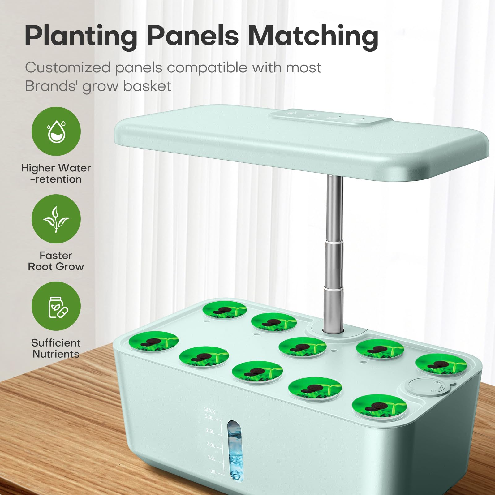 Tray and instruction manual of Ahopegarden hydroponic kit