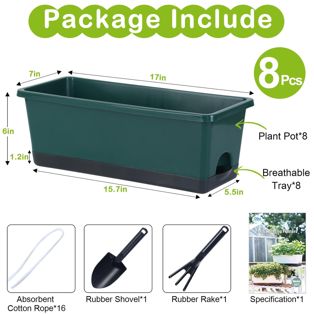 Tray included with Oliz 17 Inch Window Box Planter