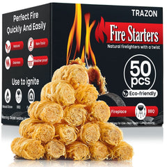 Trazon Natural Wood Fire Starters pack of 50 pieces