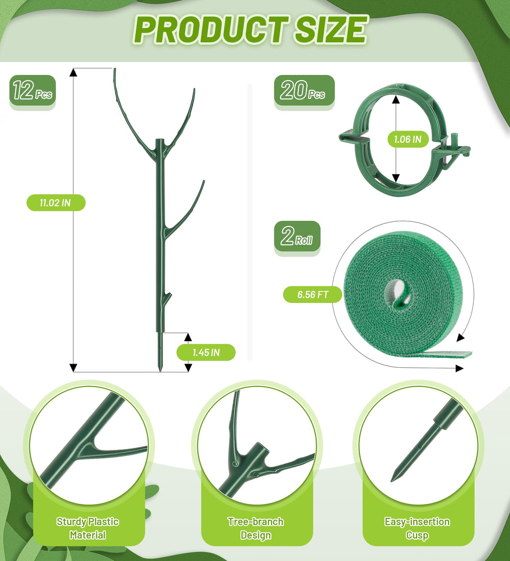 Tree-branch design of HOMEBROS Plant Support Stake