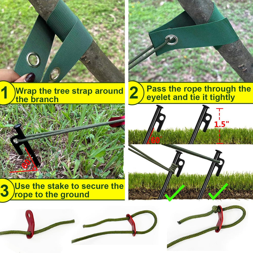 Tree stakes being installed in the ground