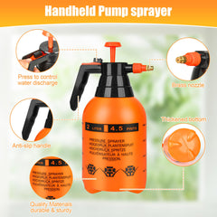 TREEHAC Hand Pump Sprayer, translucent tank for level monitoring