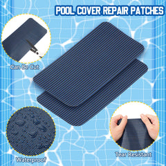 Treela Pool Safety Cover Patch Kit Blue, adhesive backing exposed