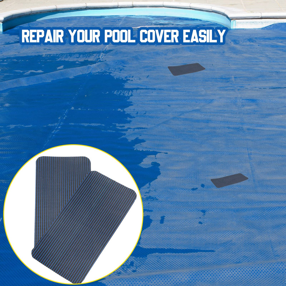 Treela Pool Safety Cover Patch Kit Blue, showing all patches together
