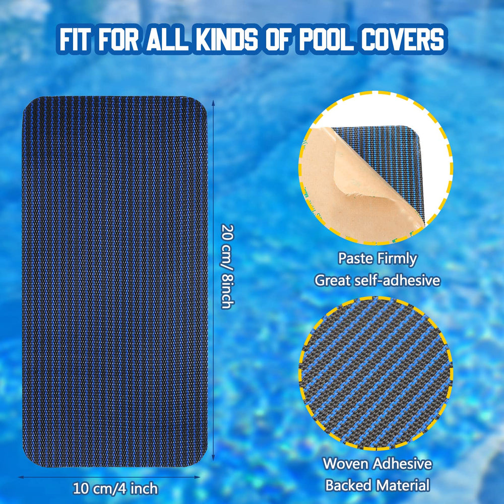 Treela Pool Safety Cover Patch Kit Blue, single patch front view