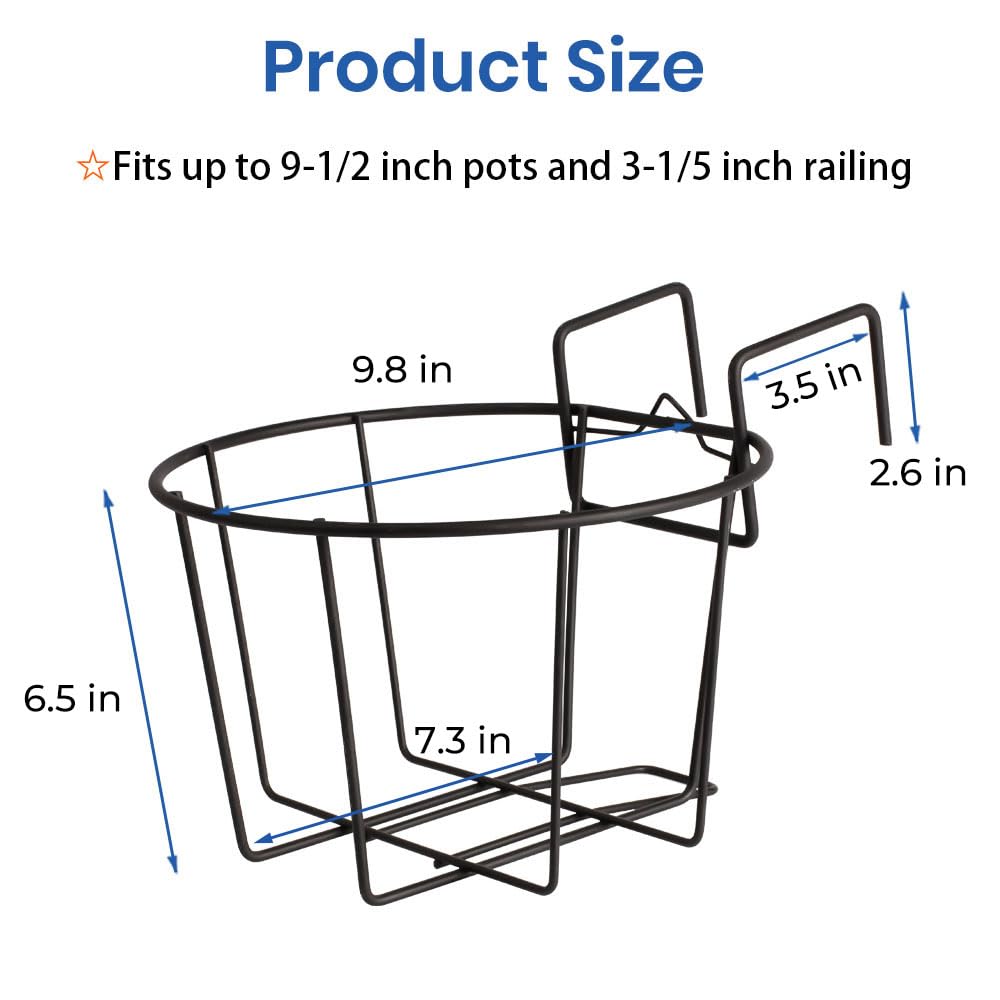 TreeLen 10-inch planter with double hooks close-up