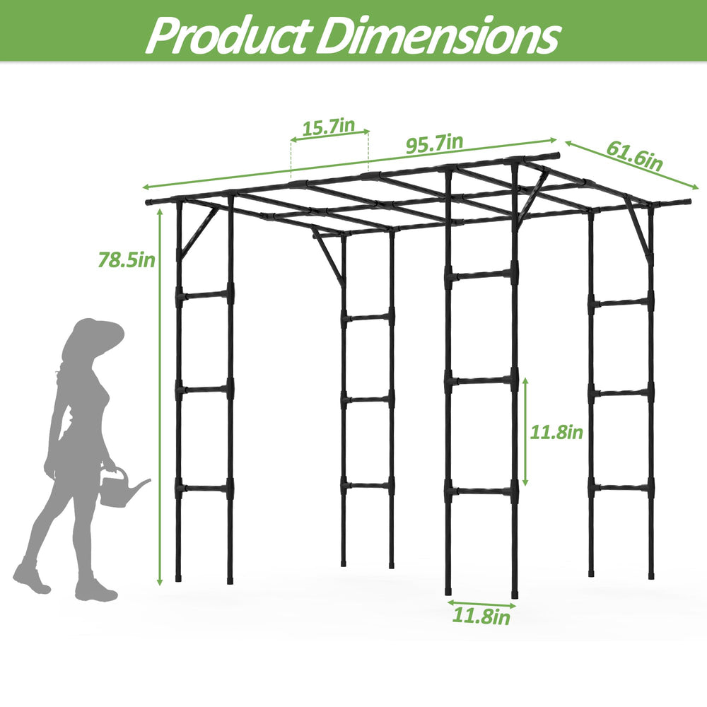 Trellume Grape Vine Trellis side view showing height