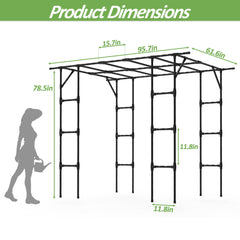Trellume Grape Vine Trellis side view showing height