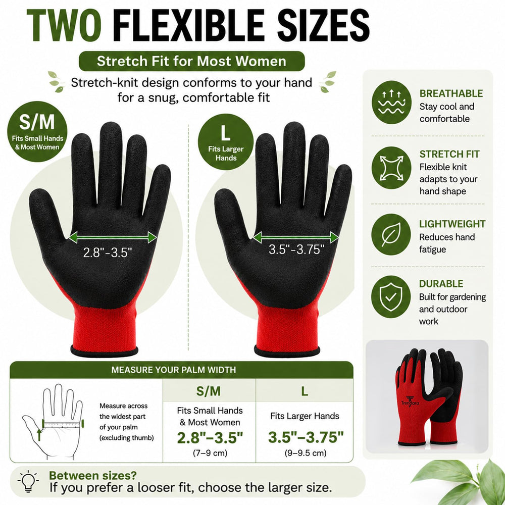 Trendara garden gloves grey large on a gardening tool
