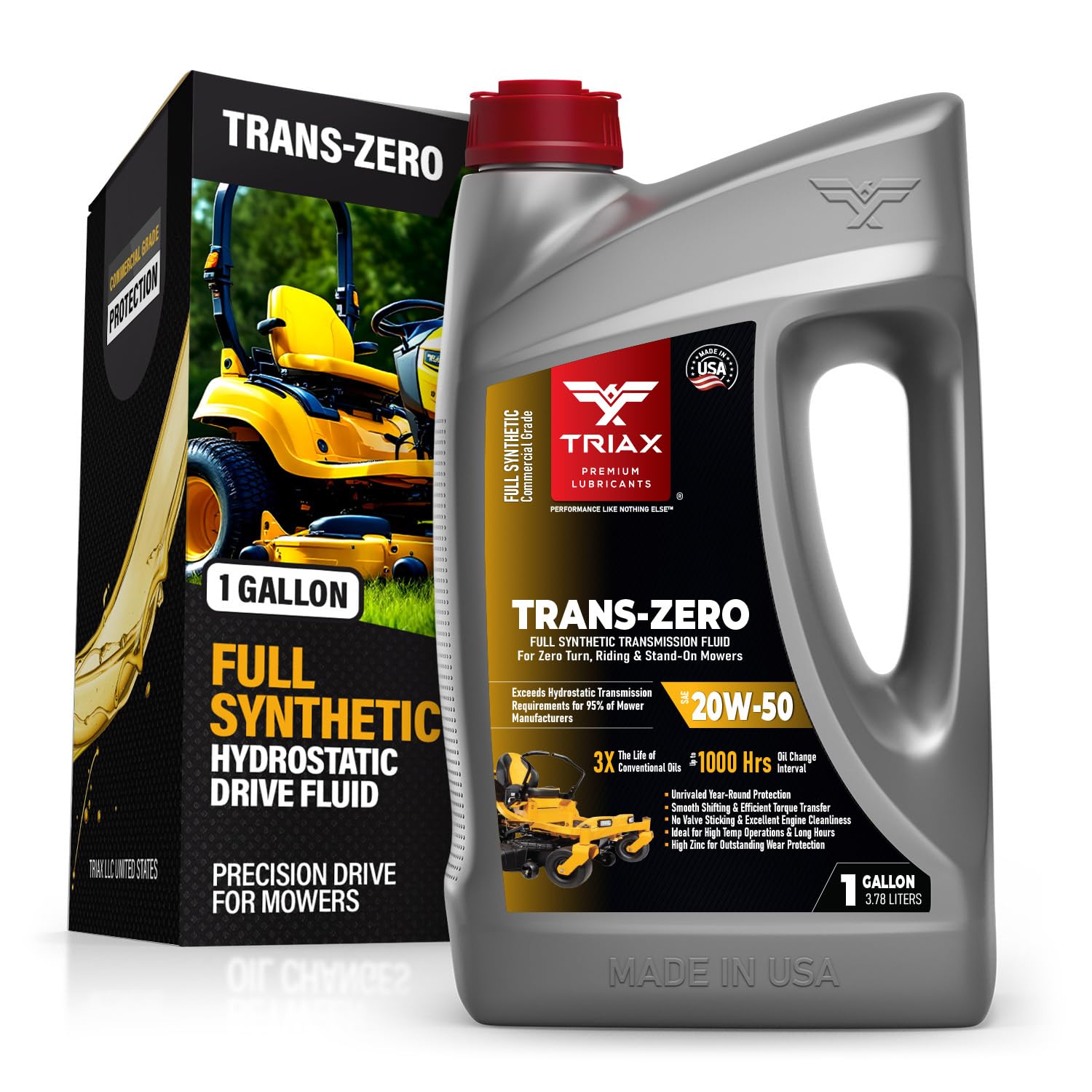 Triax Trans-Zero 20W-50 Full Synthetic Hydrostatic Transmission Oil front view