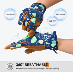 Trifabricy Garden Gloves back view showing breathable fabric