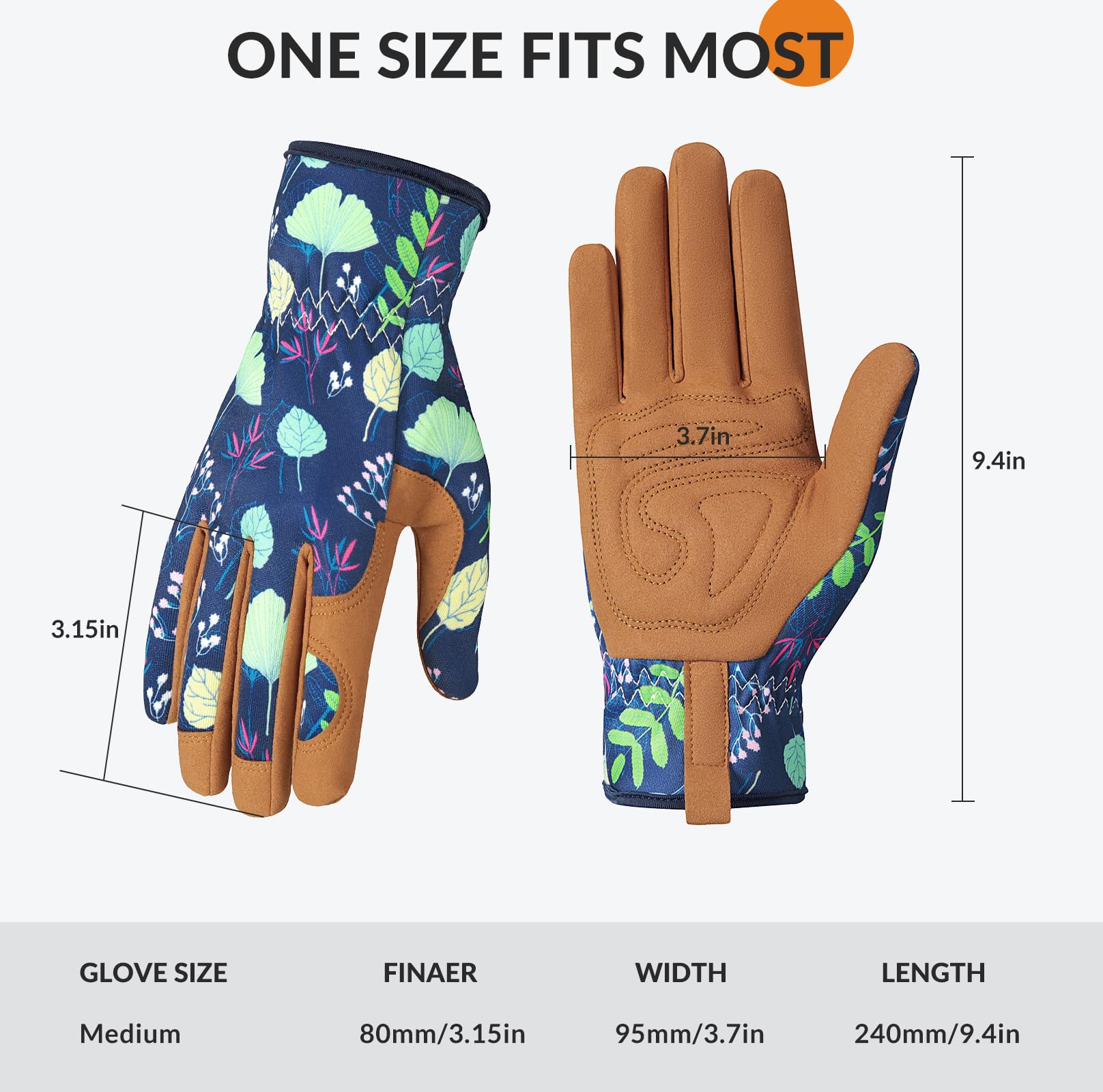 Trifabricy Garden Gloves on a table with gardening tools