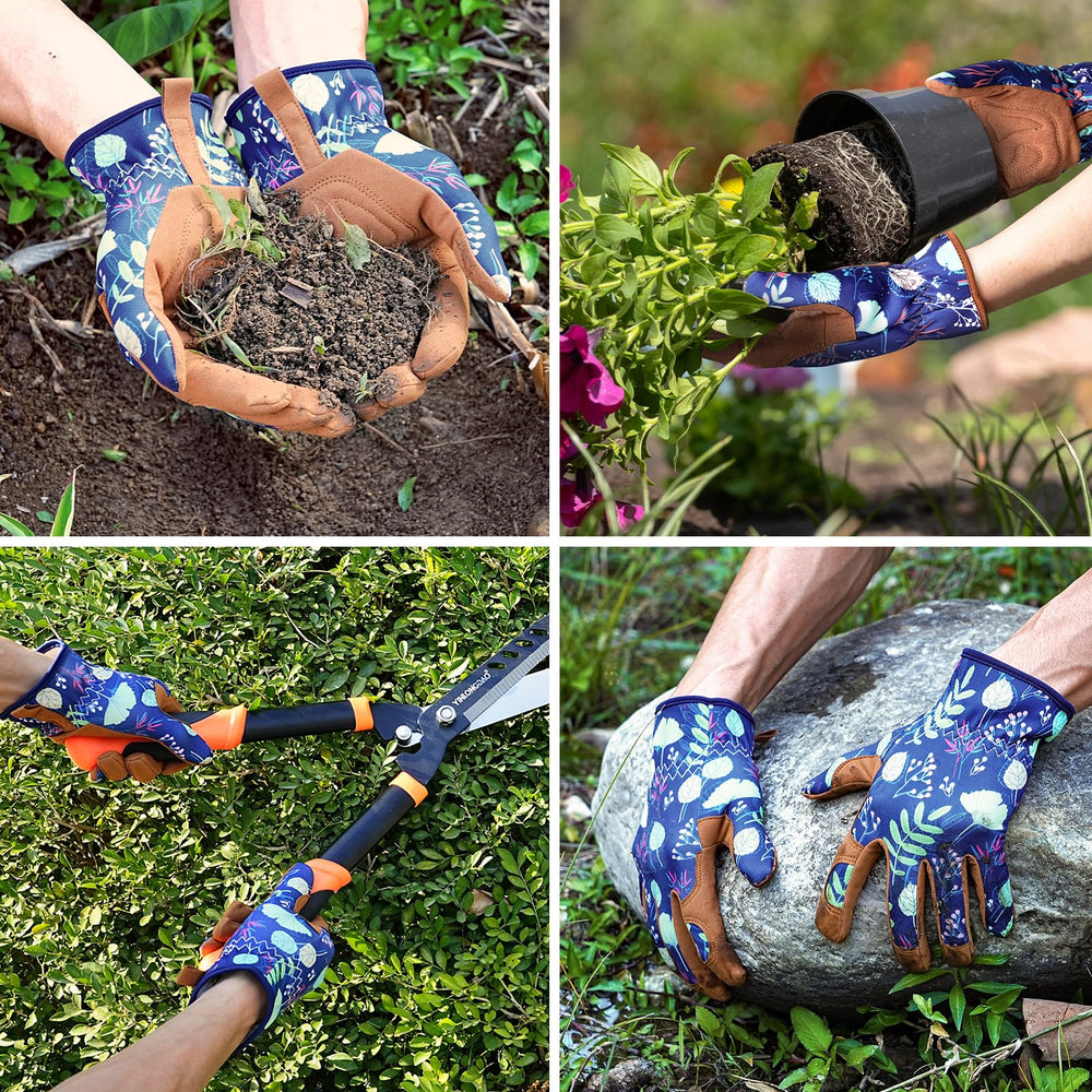 Trifabricy Garden Gloves packed in retail packaging
