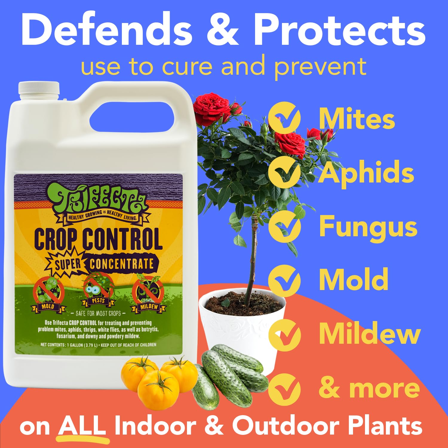 Trifecta Crop Control label showing peppermint scent