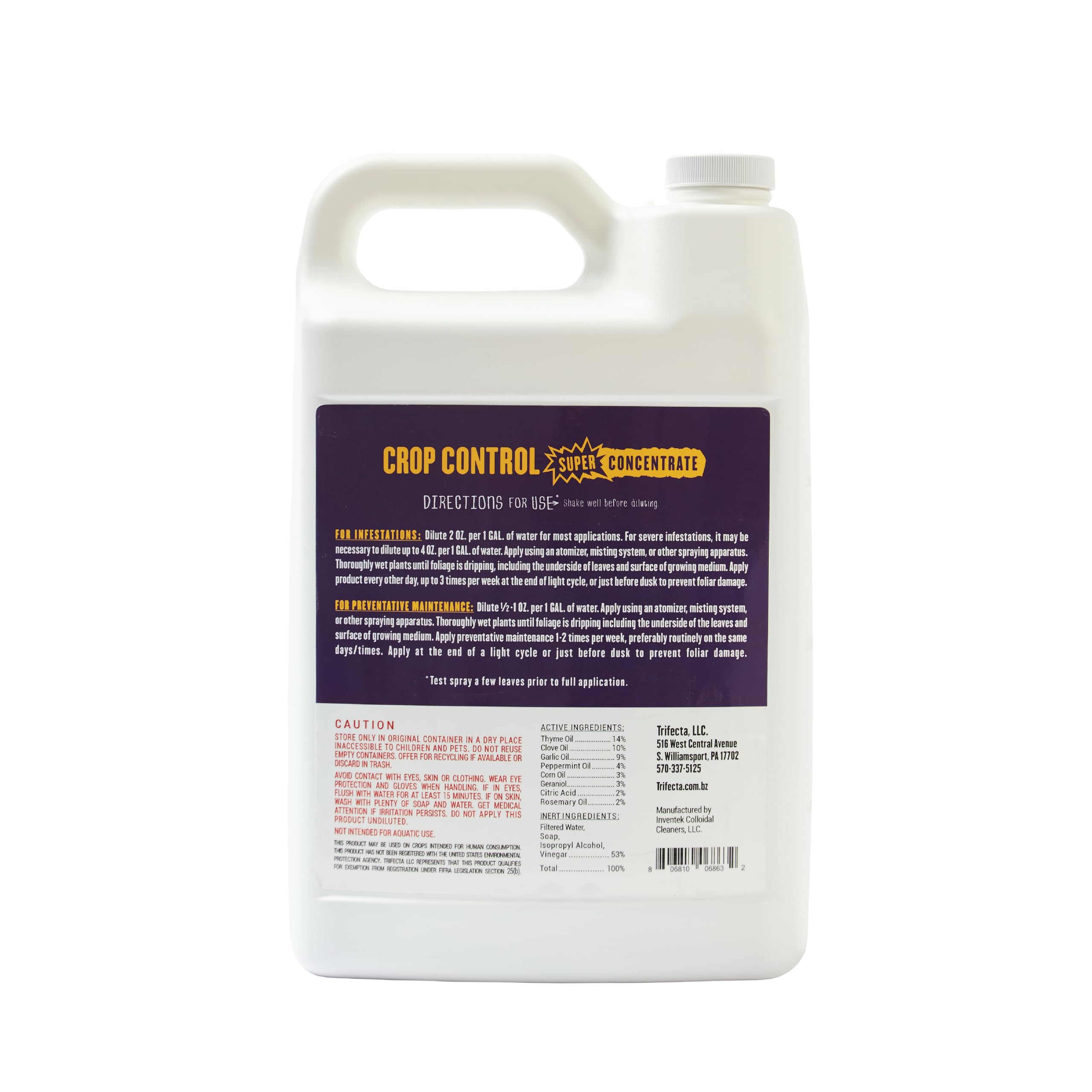 Trifecta Crop Control product dimensions and size comparison