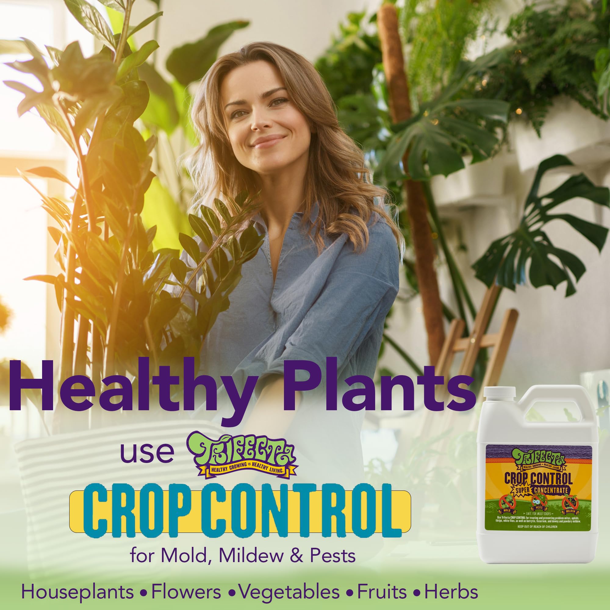Trifecta Crop Control Super Concentrate in garden setting